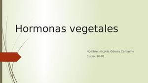 Hormonas Vegetales