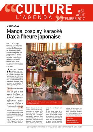 AGENDA Culture  ville de Dax N°51 Août/Septembre