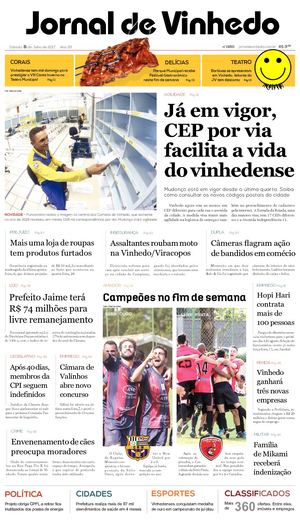 Jornal De Vinhedo Sabado 08 De Julho De 2017 Edic 1650