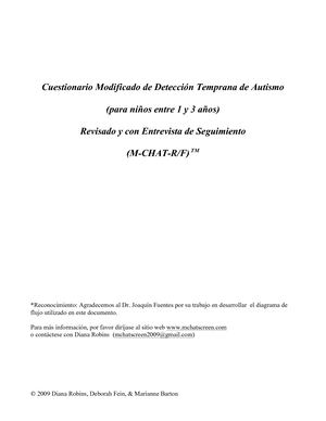 M Chat R F Western Spanish