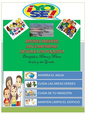 Revista Infantil Mi Comunidad De Todo Un Poquito