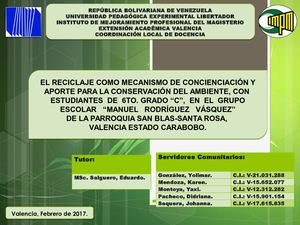 Diapositivas Servicio Comunitario Upel
