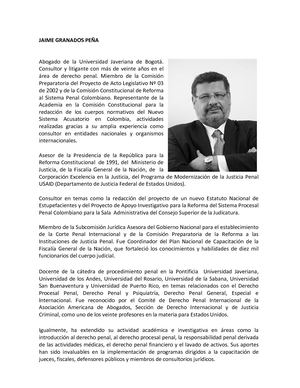 Jaime Granados Peña - perfil profesional