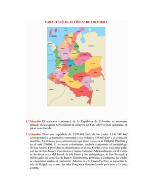 Características Físicas De Colombia