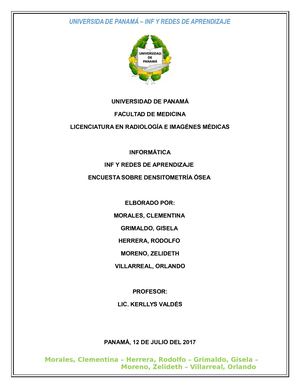 Desintometria Osea Facultad De Medicina Unversida De Panamá