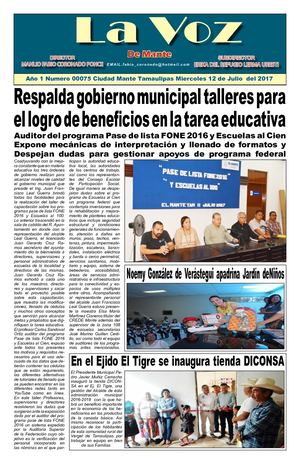 La Voz De Mante 12 De Julio Del 2017