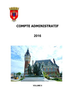 VILLE - CA 2016 - Volume 1 - COUVERTURE