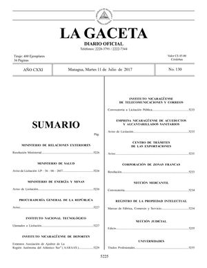 Gaceta No 130 Martes 11 De Julio De 2017