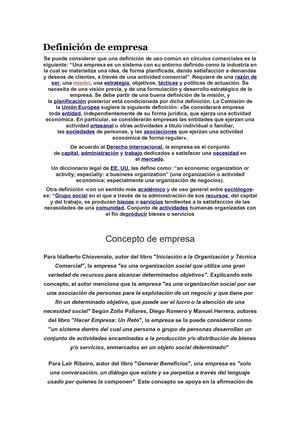 Definición De Empresa