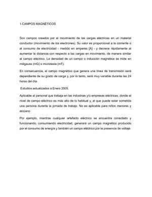 FUENTES NATURALES DE CAMPOS ELECTROMAGNÉTICOS