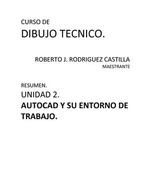 Resumen Unidad 2 Autocad Y Su Entorno De Trabajo