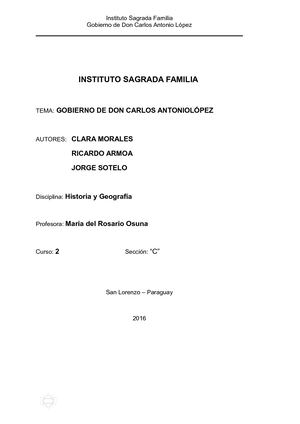 Carlos Antonio López Historia