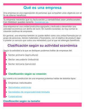 Qué Es Una Empresa
