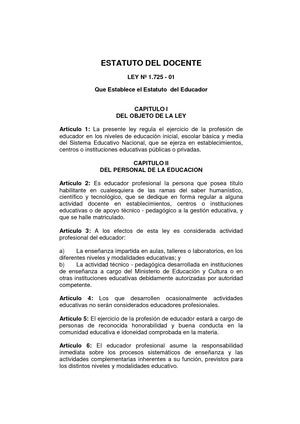 Estatuto Docente
