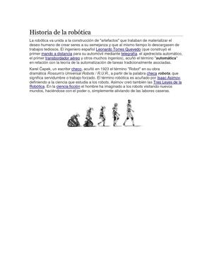 Historia De La Robótica