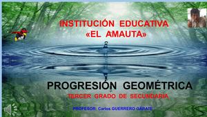Progresiones Geométricas