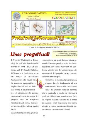 PREISTORIA IN SITU - progetto selezionato dal MIUR