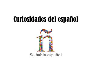 Curiosidades Del Español