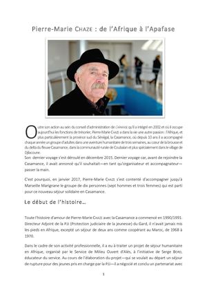 News letter IFME Pierre Marie Chaze