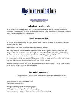 Alles In En Rond Het Huis