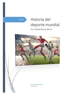 historia del deporte en el mundo