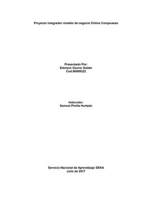 Proyecto Integrador Modelo De Negocio Online Compuases Edinson