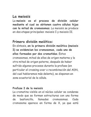 La Meiosis