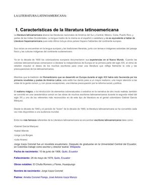 Literatura Latinoamericana