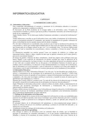 Informática  Educativa como rama de las ciencias de la Educación