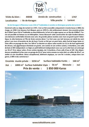 44048-Ile de Keragan à Ploemeur avec 216 m² habitables à vendre en Bretagne proche de Lorient !