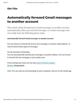 Automatically Forward Gmail Messages To Another Account