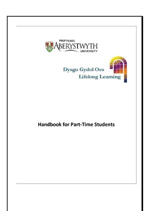 Student Handbook Lifelong Learning