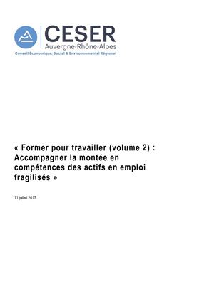 Former pour travailler (volume 2) : Accompagner la montée en compétences des actifs en emploi fragilisés