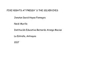 Five Nights At Freddy`s The Silver Eyes