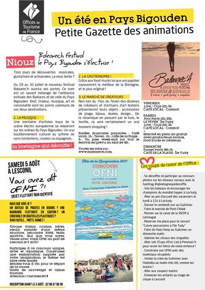 Agenda De L'été Pays Bigouden Sud 22 Juillet Au 1er Aout