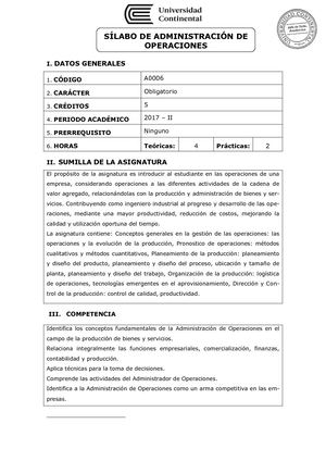 A0006 Silabo Administración De Operaciones