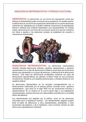 Democracia Representativa Y Periodo Electoral Ok
