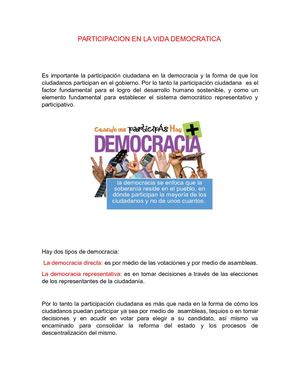 Participacion En La Vida Democratica