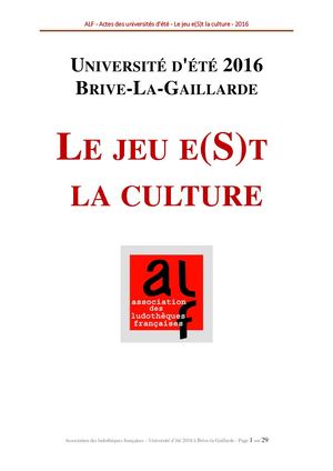 Alf Uete2016 Actes Le jeu e(s)t la culture