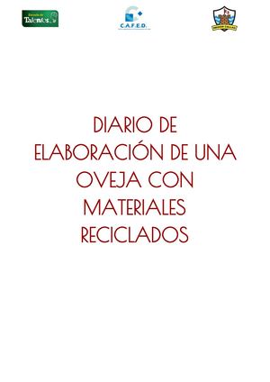 OVEJA ELABORADA CON MATERIALES RECICLADOS