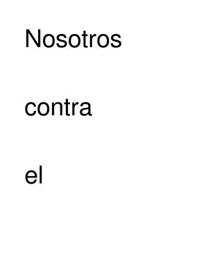 Nosotros Contra El Mundo 1