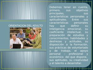 Orientacion Vocacional Orientacion Del Adulto Detxys
