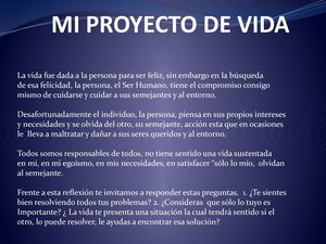 Diapositivas Mi Proyecto De Vida Fitec Sena