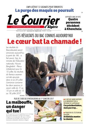 Le Courrier D'Algérie Du Mardi 25 Juillet 2017