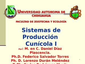 Sistemas De Produccion Cunicola I