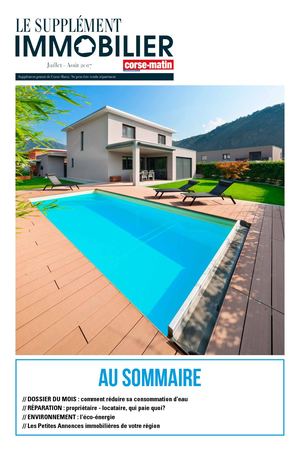 Le Supplément Immobilier Corse Matin Juillet Août 2017