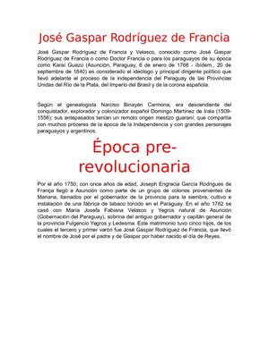 Gobierno De Dr Jose G R De Francia