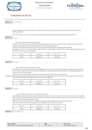 Find the Best Honeymoon Package to Mauritius - Best Holiday Package to Mauritius | CnK India