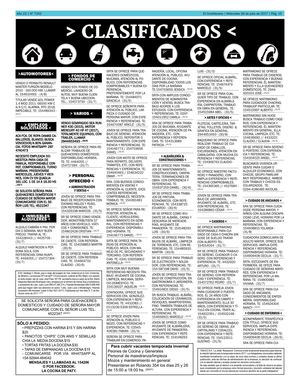 Clasificados 26 de julio
