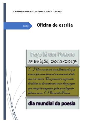 Textos Oficina De Escrita "Faça Lá Um Poema"